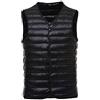 YOUCAI Giubbotto Smanicato Uomo Bodywarmer Giubbino Imbottito Senza Maniche Giacca Imbottito Gilet da Lavoro Caldo Scollo A V,Nero,M