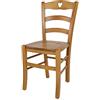 t m c s Tommychairs - Sedia modello Cuore per cucina bar e sala da pranzo, robusta struttura in legno di faggio color rovere e seduta in legno