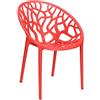 Totò Piccinni Sedia Poltroncina JUNGLE in Polipropilene Moderna Design Impilabile (Rosso, 1 Pz)