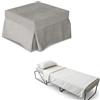 Nuvole di Sonno Kaysa Pouf Letto Pieghevole Reverso Materasso Waterfoam 11cm Ortopedico | Rete Ortopedica, Tessuto Sfoderabile e Lavabile, Salvaspazio per Camera e Soggiorno, Design Moderno, Made in Italy