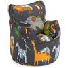 Ready Steady Bed Poltrona per bambini, pouf, comoda mobilia per bambini, morbida e sicura per bambini, per sala giochi, sedia ergonomica (Africa)