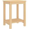 vidaXL Comodino Naturale 35x30x47 cm in Legno Massello di Pino, comodino in legno, tavolino da notte, tavolinetto, comodini in legno