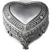 Cuzit, mini carillon decorativo in metallo a forma di cuore, stile antico vintage, con decorazione in rilievo a fiore, per decorare casa o ufficio, o regalo di compleanno o San Valentino