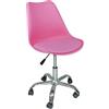 SAMIRA Sedia da ufficio girevole, sedia da scrivania fucsia con rotelle mod. SALLY