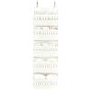 Dahey Organizer da appendere sopra la porta, in stile bohémien, con nappe, per camera da letto, stanza da letto, bagno, appartamenti, dormitorio, dispensa, 5 tasche, bianco