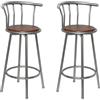 vidaXL Sgabelli da Bar Set 2 pz in Acciaio Marroni