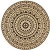 vidaXL Tappeto Lavorato a Mano in Juta Naturale Intrecciata Rotondo a Spirale Cucina Salotto Passatoia Artigianale Stuoia Stampa Marrone Scuro 90 cm