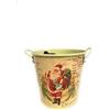 Golden Hill Vaso in Latta con Manici e Decorazione Natalizia