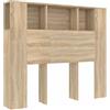 vidaXL Testiera con Scomparti Rovere Sonoma 120x18,5x102,5 cm