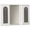 LIBEROSHOPPING.eu - LA TUA CASA IN UN CLIK Specchiera bagno Bianco Lucido 92 cm a 2 ante con luce LED (Ante palme)