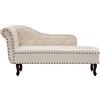 vidaXL Chaise Longue Chesterfield Pelle Artificiale Crema Divano Sdraio Casa