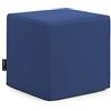 CAB CUBO POUF ECOPELLE BLU 45X45 H.45 SFODERABILE INTERNO IN POLIURETANO DA SEDUTA CUCITURE RIBATTUTE PER MAGGIORE TENUTA
