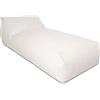 Deshome - Pouf lettino prendisole da esterno sfoderabile - Puff poltrona sacco outdoor idrorepellente con imbottitura, chaise longue design Bianco crema