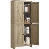 HOMCOM Credenza Moderna a 4 Ante Base Rialzata 80x40x182 cm Color Legno