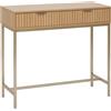 5 five simply smart 5five - Tavolino consolle Tasso a 2 cassetti, effetto legno beige naturale - Forma rettangolare - Robusta struttura in acciaio - Pratico spazio contenitivo - Soggiorno, corridoio