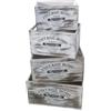 milani home - set 4 cassette in legno, bianco, stile shabby vintage