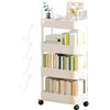 Generic Carrello portaoggetti - Carrello da cucina in metallo con 3 ripiani, maniglie extra sospese, ruote bloccabili per soggiorno, bagno, cucina, ufficio, carrello multiuso