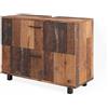Vicco Mobile sottolavabo per bagno Ilias, Rovere rustico, 80 x 60.8 cm con 2 cassetti, con ritaglio per sifone e aperture di ventilazione laterali