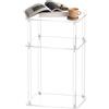 Generic Tavolino stretto in acrilico - Comodino, tavolino sottile a 3 ripiani | Tavolo in acrilico trasparente per decorazione domestica, tavolino chic per camera da letto, soggiorno, design