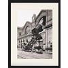 1art1 Treni Poster Incidente Ferroviario del 1895 alla Stazione Montparnasse, Parigi, Francia Quadro in Cornice con Pregiato Passepartout | Immagini A Parete | in Una Cornice 80x60 cm
