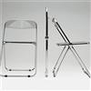 LANTUS Set di 1 sedia pieghevole robusta - Sedie da ufficio montate in acciaio con triple rinforzi - 46 x 46 x 75 cm