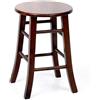 Liberoshopping Sgabello Rotondo in Legno massello per Pub ristoranti pizzerie (Noce, Altezza 50 cm)
