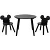 Disney Set Tavolino e 2 sedie sagomate Mickey Mouse Black
