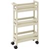 5 five simply smart 5five - carrello a 3 livelli colorama, beige naturale