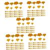 MAGICLULU 5 Set Ginkgo Biloba Simulato Impostore Artificiale Decorazioni Finte con Foglie Autunnali Foglie Autunnali Artificiali Panno di Seta Yellow 108 Pezzi*5