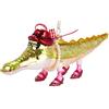 Brubaker Coccodrillo Divertente con Cappello e Scarpe - Palla di Natale in Vetro Dipinto a Mano - Bocca Soffiata Decorazione Albero di Natale Figure Decorazione - 20 cm