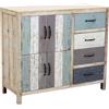milani home - Credenza In Legno Colorato Madia Di Design Mobile In Stile Vintage Moderno Per Sala Da Pranzo Soggiorno