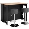 Vicco Set di tavoli da bar Dominic, Rovere dorato/antracite, 116 x 37 cm