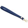 QUARKZMAN Cinturino da Polso in Pelle, 190mm Tracolla Sostitutivo per Borsa Pochette a Mano Cordino Ricambio Laccio per Borsellino Portachiavi Borsa Fai da Te (Blu Nero, Oro)