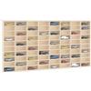 Generico Vetrina da Collezione in Legno con 80 Scomparti 80x4,5x40,5cm,Marrone,2.9kg,4017377