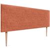 DHOME Testiera in lino naturale liscio Testiera letto imbottita Testiera della camera da letto moderna TOP TRENDING (Arancione, 160x105cm con Gambe (Letto 150/160))