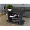 Henor Tavolo su Ruote. Legno 80 x 40 x 52.5 cm. Con Rotazione 360 e Freno. Grafite