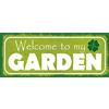Deko7 Targa in Metallo 27 x 10 cm con Scritta: Welcome to My Garden