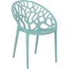 Totò Piccinni Sedia Poltroncina JUNGLE in Polipropilene Moderna Design Impilabile (Verde Salvia, 1)