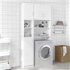 Generico Armadio da Bagno Bianco 32x25,5x190 cm in Legno Ingegnerizzato,Bianco,23kg,802876