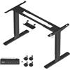 Flamaker Generico Flamaker Scrivania regolabile in altezza, scrivania elettrica, struttura da scrivania regolabile in altezza, gambe da tavolo regolabili in altezza con due motori, Stand Desk (Nero)