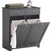 SoBuy Mobile Bagno con Portabiancheria 78x38x90cm Mobile Lavanderia