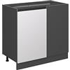 Vicco Mobile ad angolo cucina R-Line, Bianco, 86 cm | Collega due lati della cucina · Senza piano di lavoro · Piedini regolabili in altezza · 1 Anta · Ampio spazio interno ✓