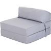 Ready Steady Bed Sedia Pieghevole Materasso 168x60cm, Divano Letto Futon per Adulti e Bambini, Resistente all'acqua Letto Pieghevole con Poggiatesta, Confortevole Materasso Z bed (Argento)