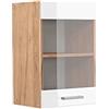 Vicco Mobile da cucina in vetro R-Line, Bianco lucido, 40 cm, per la libera combinazione all'interno di sistemi cucina modulari
