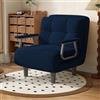Fabulcozy - Poltrona letto convertibile a 1 posto - Ottimo comfort, rimovibile con cuscino, braccioli e piedi in metallo (Blu)
