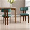 chairus 2 PZ Sedie Cucina in Velluto con Gambe in Legno, Verde