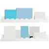 Generic Libreria sospesa - 40 cm smerlata decorazione da parete, mensole smerlate per asilo, scaffale per libri da parete per cameretta dei bambini, camera da, bagno, piante, cornici per foto