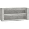 KTHLBRH Scarpiera Grigio Cemento 100x35x45 cm in Legno Multistrato scarpiera ingresso scarpiera salvaspazio organizer per scarpe salvaspazio multifunzionale Adatta per soggiorni, corridoi
