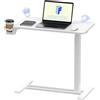 FLEXISPOT Tavolino Laterale - Tavolo per Laptop e Letto regolabile in altezza, piano inclinabile e mobile, ideale per divano, letto e lettura (Bianco, 80×40 cm)