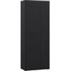 AVANTI TRENDSTORE - Feena - Armadio multiuso a 2 ante battenti con 3 ripiani, in legno laminato di colore nero. Dimensione LAP 68,7x181,1x36,5 cm